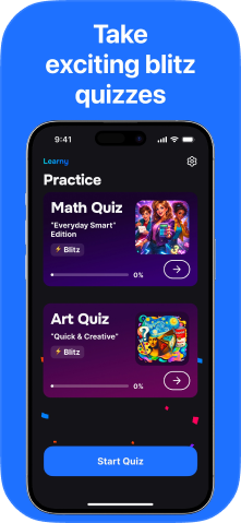 Learny app screenshot - Practice
